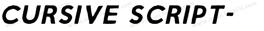 Cursive Script字体转换